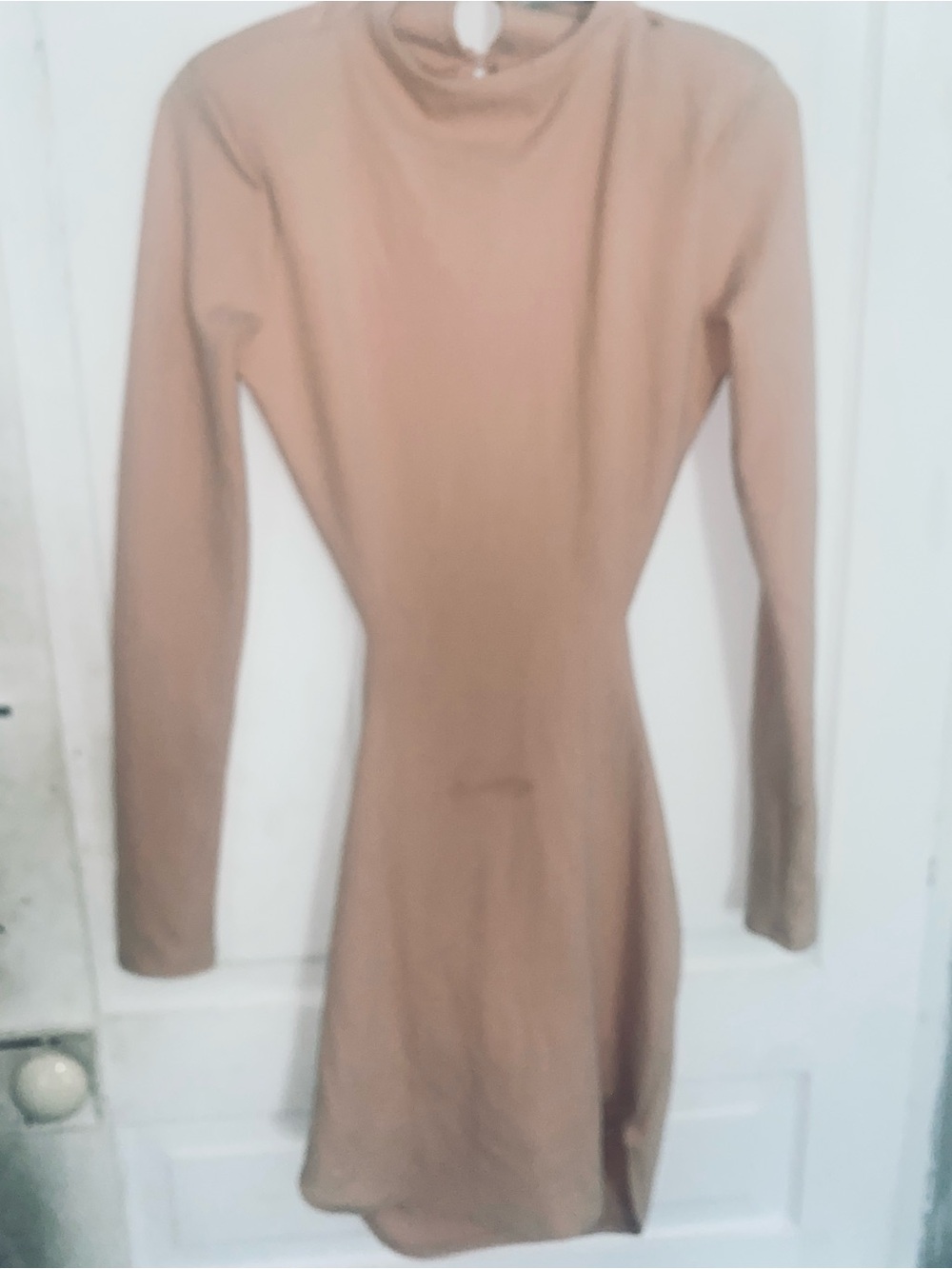 Fashion Nova Long Sleeve Pink Bodycon Dress